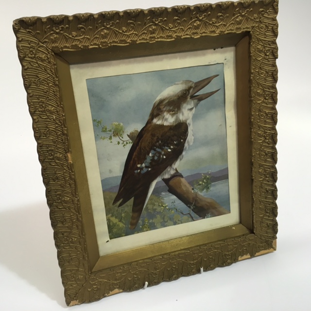 ARTWORK, Australiana (Small) - Kookaburra In Gold Frame
